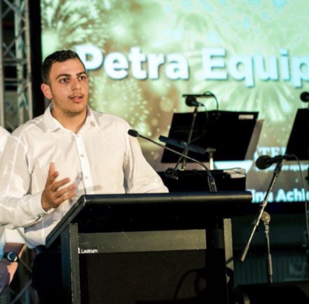 Paul speaking at the Petra Equipment awards