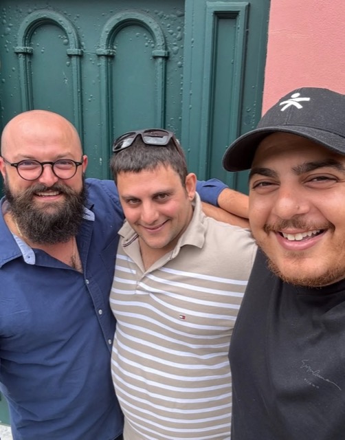Paul with two hospitality operators