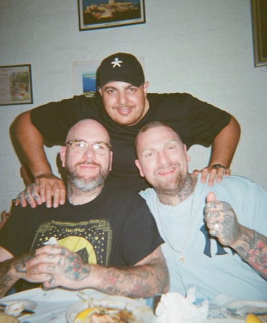 Paul with two operators over dinner